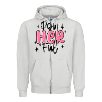 Dove Grey powherful Zipper Hoodie - MaliasSmallBusiness