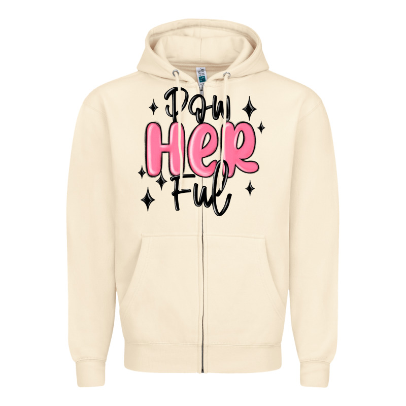 Powherful Zipper Hoodie by MaliasSmallBusiness | Teevron