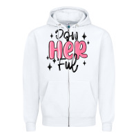 White powherful Zipper Hoodie - MaliasSmallBusiness
