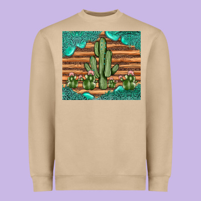 Cactus Gemstone Heavyweight Sweatshirt Designed By Jahusdesignshop