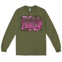 Army Green Western Somebody's Problem Long Sleeve Tee - LillyAllenDesigns