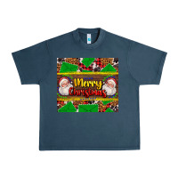 Midnight Navy merry Christmas with Santa Claus Urban Heavy Tee - AdoDesignShop