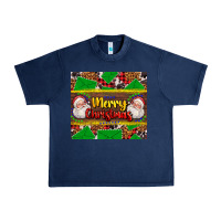 Navy merry Christmas with Santa Claus Urban Heavy Tee - AdoDesignShop