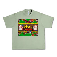 Oil Green merry Christmas with Santa Claus Urban Heavy Tee - AdoDesignShop