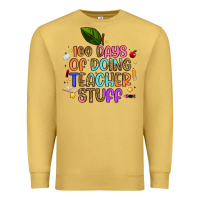 Antique Gold 100 days of doing teacher stuff Premium Sweatshirt - Artiststas