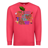 Cardinal 100 days of doing teacher stuff Premium Sweatshirt - Artiststas