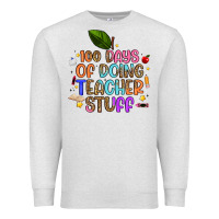 Oatmeal Heather 100 days of doing teacher stuff Premium Sweatshirt - Artiststas