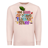 Pale Pink 100 days of doing teacher stuff Premium Sweatshirt - Artiststas