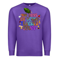 Purple 100 days of doing teacher stuff Premium Sweatshirt - Artiststas