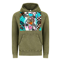 Vintage Olive race heart Vintage Hoodie - AdoDesignShop