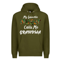Army Green My Favorite Nurse Calls Me Grandma Premium Hoodie - Bettercallsaul
