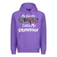 Purple My Favorite Nurse Calls Me Grandma Premium Hoodie - Bettercallsaul
