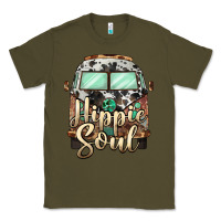 Army Green hippie soul caravan Classic Tee - BarkalooDesign