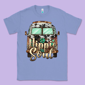 Hippie Soul Caravan Classic Tee Designed By Barkaloodesign