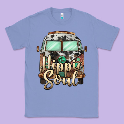 Hippie Soul Caravan Classic Tee Designed By Barkaloodesign