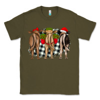 Army Green christmas heifers back view Classic Tee - RanaPortraitStore