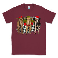 Burgundy christmas heifers back view Classic Tee - RanaPortraitStore