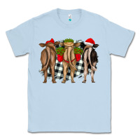 Dusty Blue christmas heifers back view Classic Tee - RanaPortraitStore