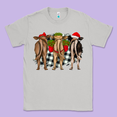 Christmas Heifers Back View Classic Tee Designed By Ranaportraitstore