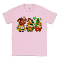 Bubblegum Pink fall gnomes with pumpkin pie Classic Tee - AdoDesignShop