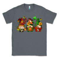 Charcoal Heather fall gnomes with pumpkin pie Classic Tee - AdoDesignShop
