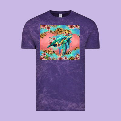 Floral Turtle Vintage Tee Designed By Jasminsmagicworld