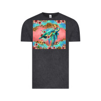 Vintage Black floral turtle Vintage Tee - Jasminsmagicworld