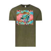 Vintage Olive floral turtle Vintage Tee - Jasminsmagicworld