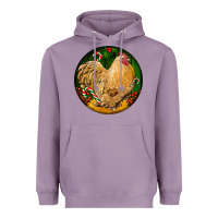 Lavender cochin rooster christmas Heavyweight Hoodie - LillyAllenDesigns