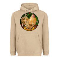 Mushroom cochin rooster christmas Heavyweight Hoodie - LillyAllenDesigns