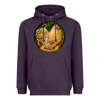 Plum cochin rooster christmas Heavyweight Hoodie - LillyAllenDesigns