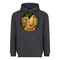 Smoke cochin rooster christmas Heavyweight Hoodie - LillyAllenDesigns