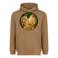 Toasted Coconut cochin rooster christmas Heavyweight Hoodie - LillyAllenDesigns