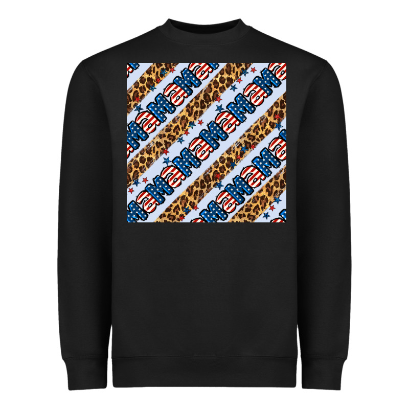 American Mama Leopard Seamless Pattern Heavyweight Sweatshirt by BundleAndBundleShop | Teevron