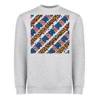 Heather Grey american mama leopard seamless pattern Heavyweight Sweatshirt - BundleAndBundleShop