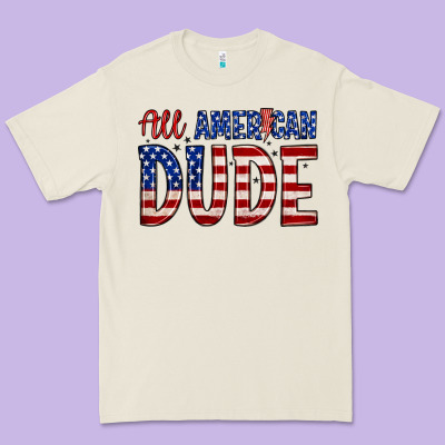 All American Dude Premium Tee Designed By Zillion Design Studio