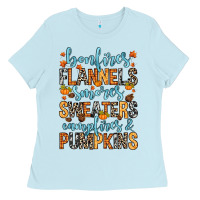 Baby Blue Bonfires flannels Ladies Tee - RanaPortraitStore