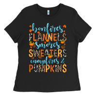 Black Bonfires flannels Ladies Tee - RanaPortraitStore