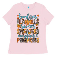Bubblegum Pink Bonfires flannels Ladies Tee - RanaPortraitStore