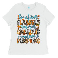 White Bonfires flannels Ladies Tee - RanaPortraitStore