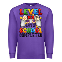 Purple level 100 days of school completed Premium Sweatshirt - Artiststas