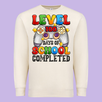 Level 100 Days Of School Completed Premium Sweatshirt Designed By Artiststas