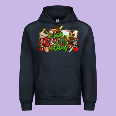 Teacher Claus Christmas Urban Hoodie Designed By Cowgirlartshop