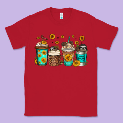 Sloth Coffee Cups Classic Tee Designed By Jasminsmagicworld