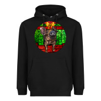 Black christmas pig Heavyweight Hoodie - LillyAllenDesigns