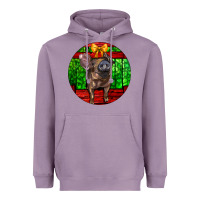 Lavender christmas pig Heavyweight Hoodie - LillyAllenDesigns