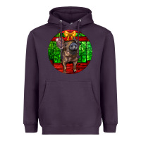 Plum christmas pig Heavyweight Hoodie - LillyAllenDesigns