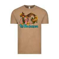 Vintage Coffee tis the seasin with christmas cake abd jesus Vintage Tee - AdoDesignShop