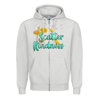 Dove Grey scatter kindness Zipper Hoodie - NancyCooperArtShop
