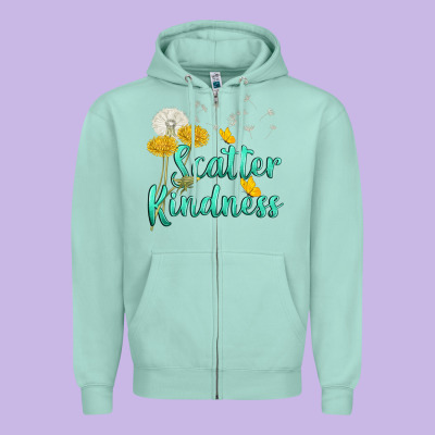 Scatter Kindness Zipper Hoodie Designed By Nancycooperartshop